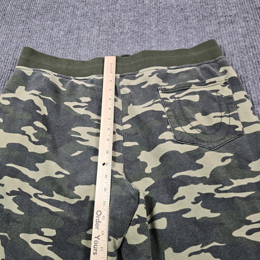 True Religion Jogger Pants Mens 2XL‎ Green Camo Fleece Drawstring Waist Pockets - Picture 13 of 14